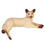 Dollhouse Miniature Siamese Cat with Back Leg Down