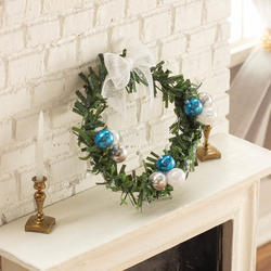 Miniature Elegant Christmas Pine Wreath