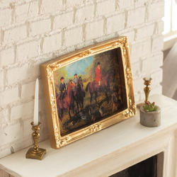 Dollhouse Miniature Horse Picture in Frame