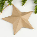 Flat Back Paper Mache Star Ornament