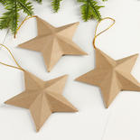 Bulk Flat Back Paper Mache Star Ornaments