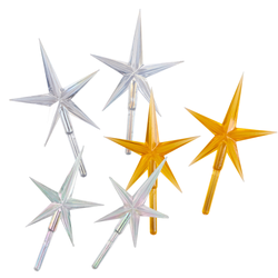 Gold Clear Iridescent Acrylic Star Tree Toppers