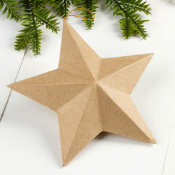 Dimensional Paper Mache Star Ornament