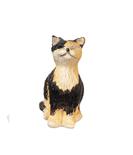 Dollhouse Miniature Calico Cat Sitting with Eyes Closed