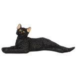 Dollhouse Miniature Black Cat Stretched Out