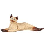 Dollhouse Miniature Siamese Cat Stretched Out