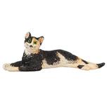Dollhouse Miniature Calico Cat Stretched Out