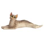 Dollhouse Miniature Gray Tabby Cat Stretched Out