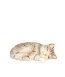 Dollhouse Miniature Gray Tabby Cat Sleeping