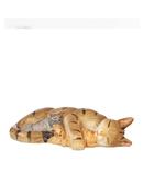 Dollhouse Miniature Tiger Striped Cat Cuddling Kittens Sleeping
