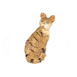Dollhouse Miniature Tiger Striped Tabby Cat Looking Backward
