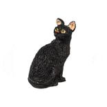 Dollhouse Miniature Black Cat Looking Backward