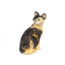 Dollhouse Miniature Calico Cat Looking Backward