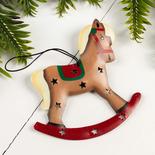 Rustic Tin Punched Horse Ornament
