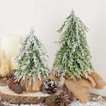 Artificial Pine Christmas Trees with Snow Set