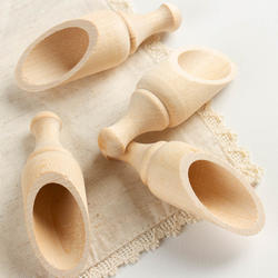 Unfinished Solid Birch Wooden Scoops