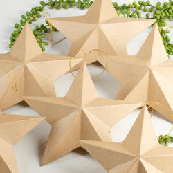 Paper Mache Dimensional Star Ornaments