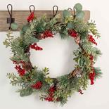 Artificial Pine Eucalyptus and Berries Christmas Wreath