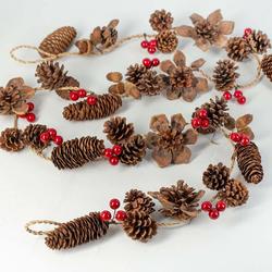 Natural Pinecone and Berry Garland