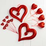 Valentine Heart Hangers and Assorted Heart Picks