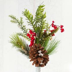 Pine Spray with Berries and Pinecone