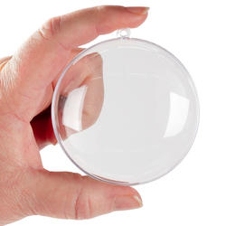 70mm Clear Acrylic Fillable Round Disc Ornaments