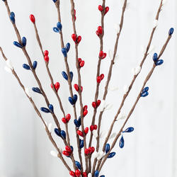 Red, White, and Blue Pip Berry Spray for Americana Decor