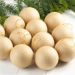 Direct Wholesale Case of Paper Mache Ball Ornaments
