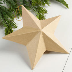 Paper Mache Dimensional Star Ornament