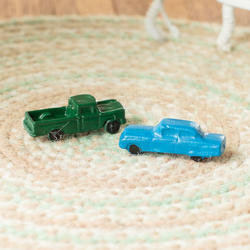 Dollhouse Miniature Toy Pickup Truck and Car Set