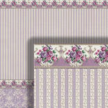 Wainscot Wallpaper in Violet Colors