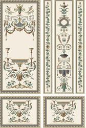 Dollhouse Miniature Classic French Wallpaper