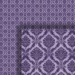 Dollhouse Miniature Fancy Purple Wallpaper