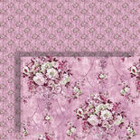 Dollhouse Miniature Floral Pattern Wallpaper with White Flowers