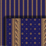 Dollhouse Miniature Navy and Gold Stripe Wallpaper