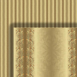 Dollhouse Miniature Stripe Wallpaper in Shades of Golds
