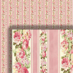 Dollhouse Miniature Floral Wallpaper in Shades of Pink