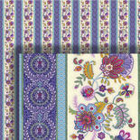 Dollhouse Miniature Floral Stripe Pattern Wallpaper