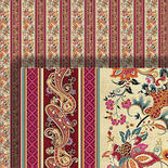 Dollhouse Miniature Floral Wallpaper in Shades of Burgundy