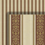 Dollhouse Miniature Stripe Wallpaper in Tan and Light Brown