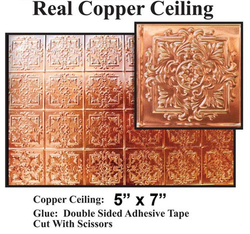 Dollhouse Miniature Real Copper Ceiling Tile