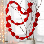 Red Velvet Valentine Heart Garland