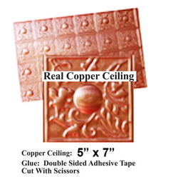 Dollhouse Miniature Real Copper Ceiling