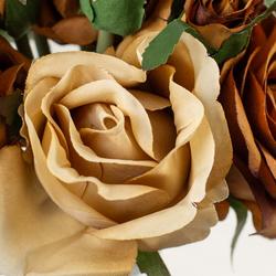 Chocolate and Tan Artificial Rose Nosegay Bouquet