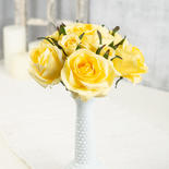 Light Yellow Artificial Rose Nosegay Bouquet