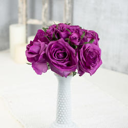 Purple Artificial Rose Nosegay Bouquet