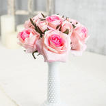 Pink Artificial Rose Nosegay Bouquet