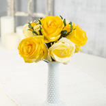 Yellow Artificial Rose Nosegay Bouquet