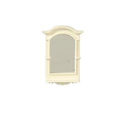 Dollhouse Miniature Bath Mirror in White