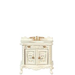 Dollhouse Miniature French Provincial Bath Vanity in White